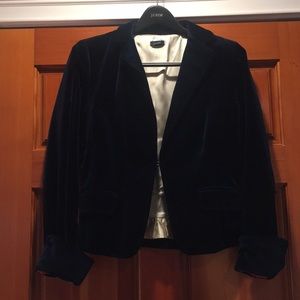 J. Crew Blue Velvet Blazer